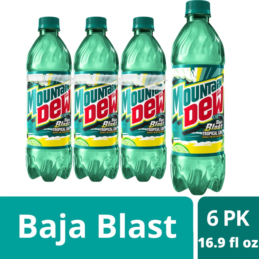 Mountain Dew Baja Blast Soda Bottles 6 CT / 16.9 fl oz - 2 Box