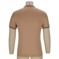 thumbnail image 6 of LODIENY Men's Casual Polo Shirts Short Sleeve Fashion Golf Shirt Classic Striped Slim Fit T-Shirts Lightweight Business Work Collared T Shirt Khaki XXXL, 6 of 8