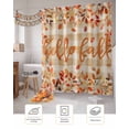 thumbnail image 7 of Thanksgiving Hello Shower Curtain Set ，Waterproof Fabric Shower Curtains Fall Plant Leaves Buffalo Plaid Shower Curtains for Bathroom,Bathroom Decor 36"x72", 7 of 7