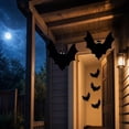 thumbnail image 2 of Miwamany 6 Pcs Halloween Bat Hanging Decorations, Realistic Bat Decorations, Halloween Party Decor for Ceiling Window Porch Classroom Office, 2 of 6