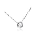thumbnail image 2 of 1CT Diamond Solitaire Bezel Pendant 14k White Gold 18", 2 of 3