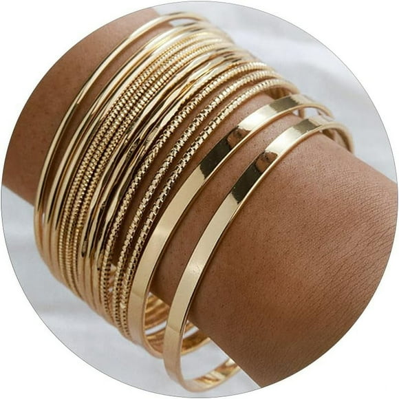 Gold Bracelets For Women Gold Bracelet Stack Pulseras Para Mujer Indian Jewelry Sets For Women Gold Bangles For Women Bracelets For Women Bracelets For Teen Girls Teen Girl Gifts Trendy Stuf[J7220]