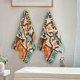 thumbnail image 4 of Dreamtimes Mexican Talavera Soft Hand Towels 2-Piece Absorbent Bath Towel Decorative Fingertip Towels for Bathroom Gym Spa Hotel Beach Swimming Pool,14.4" x 28.3", 4 of 7