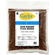 Raw Brown Flax Seeds by Gerbs - 2 LBS - Top 14 Food Allergen Free & Non GMO - Vegan & Kosher