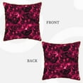 thumbnail image 3 of Xecao Burgundy Tie Dye Print Soft Velvet Decorative Throw Pillow Covers, Square Cushion Cases for Bed, Sofa, Living Room, Car, and Indoor Outdoor Use-16"x16", 3 of 8