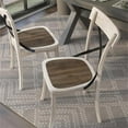 thumbnail image 6 of Furniture of America Knix Rustic Wood Dining Chair in Antique White (Set of 2), 6 of 7