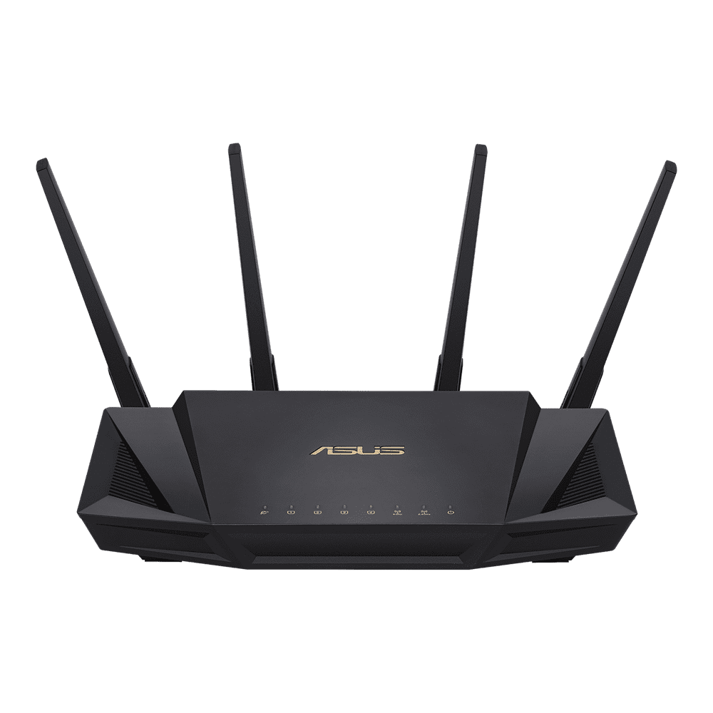 ASUS RT-AX3000 Dual Band WiFi Router, WiFi 6, 802.11ax, Lifetime Internet Security, support AiMesh Whole-home WiFi, 4 x 1Gb LAN ports, USB 3.0, MU-MIMO, OFDMA, VPN