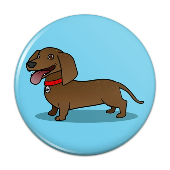 Dachshund Wiener Dog Cartoon Pinback Button Pin