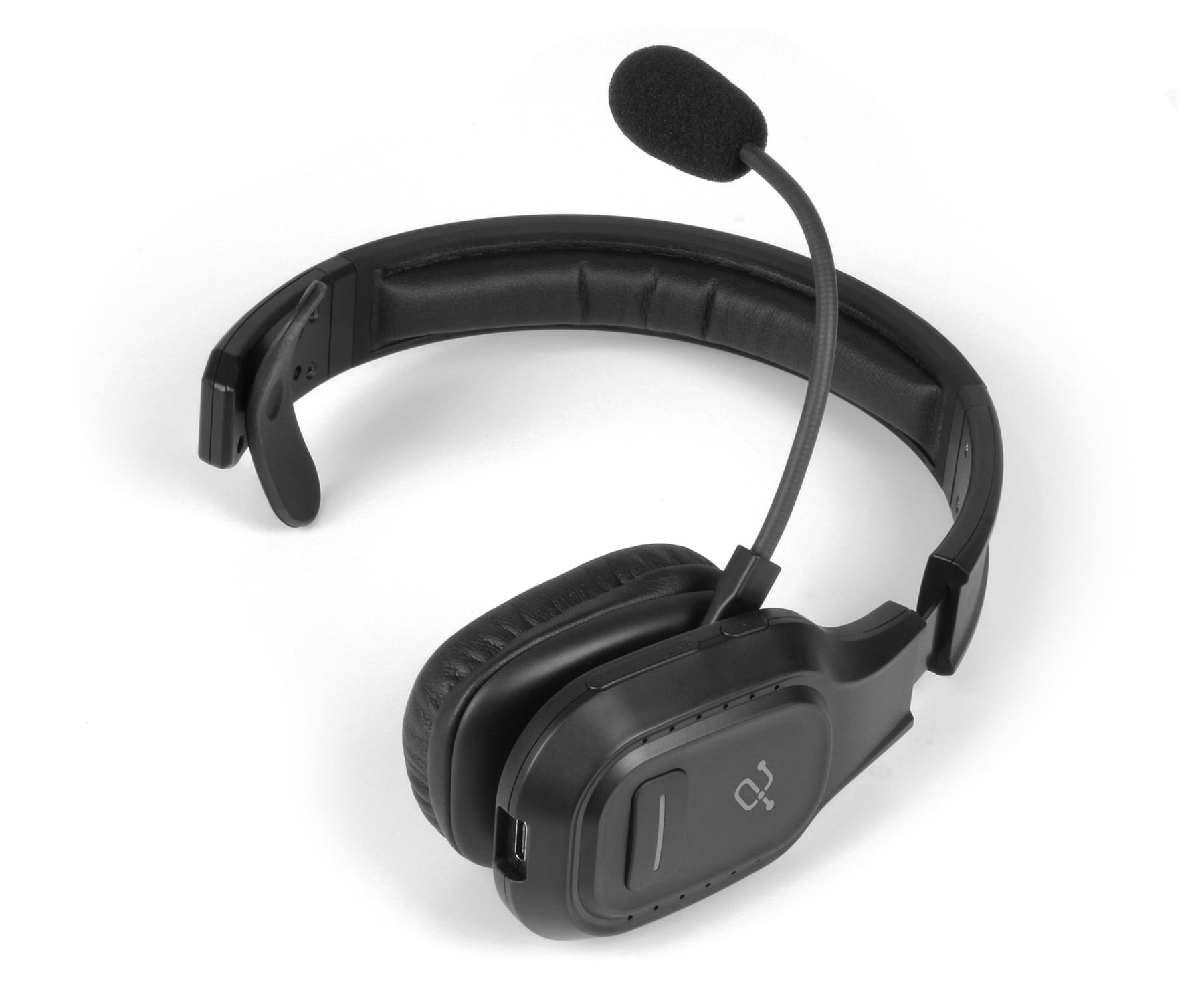 Aluratek ABHM100F - Bluetooth Wireless Headset with Noise Cancelling Boom Microphone