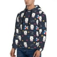 thumbnail image 3 of Fotbe Men's Hoodie with Llamas 1 Pattern - Kangaroo Pocket Pullover Hooded Sweatshirt, Perfect for Daily Wear, Travel, and Home-3X-Large, 3 of 7