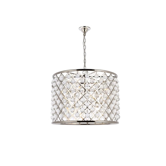 Madison 8 light polished nickel Chandelier Clear Royal Cut Crystal