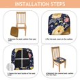 thumbnail image 4 of Pioneer Flower Seat Covers for Dining Room Chairs Set Of 4,Stretch Printed Washable Chair Seat Cover with Elastic Ties and Button,Removable Waterproof Couch Cushion Covers, 4 of 6