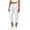 White women cotton linen capri pants a1, variant on Cagogo Women Cotton Linen Jogger Capri Pants Elastic Waist Matching Set with Pockets Solid Casual Lounge Summer Drawstring Trousers Beach Loungewear, Yellow L