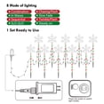 thumbnail image 3 of 10PK 28inch 250 LED 8 Modes Christmas Pathway Snowflake Lights Outdoor Decoration Flashing Waterproof Outdoor Lighted Up Christmas Light Decor for Garden Yard, 3 of 8