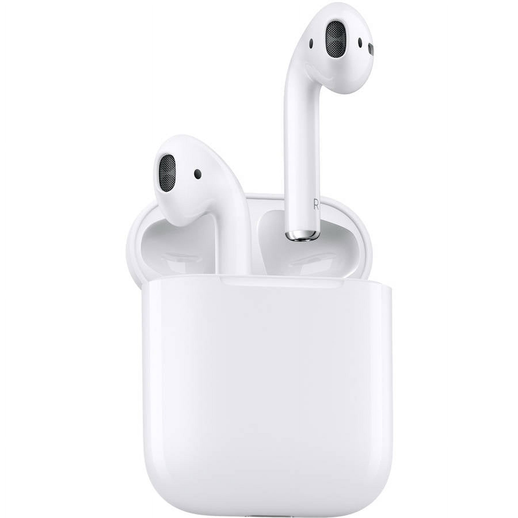 Restored Apple AirPods Bluetooth True Wireless Earbuds with Charging Case, White, VIPRB-MMEF2AM/A (Refurbished) - image 2 of 3