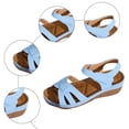 thumbnail image 5 of Rokment Womens Platform Wedges Dressy Sandals 2026 Summer Comfortable Leather Open Toe Orthopedic Arch Support Walking Sandals for Woman Beach F Size 7.5, 5 of 7