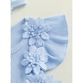thumbnail image 6 of Nygoyerh Newborn Girls 2Pcs Summer Outfits Ruffle Sleeve 3D Flower Romper Tulle Dresses with Headband Baby Set Infant Infant Clothes 1M 3M 6M 9M 12M 18M, 6 of 7