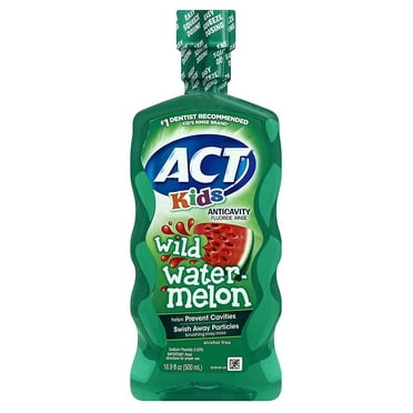 Act Kids Fluoride Rinse Wild Watermelon 16.9oz (Pack of 3)