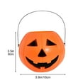 thumbnail image 3 of Halloween Pumpkin Candy Bucket - Reusable Trick or Treat Pail (BPA-Free PVC with Handle for Kids & Adults), 3 of 5