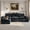 Dark Gray, variant on BEHOST 4-Piece 102" L-Shaped Modular Sectional Sofa, Velvet Cloud Sleeper Couch  with 2 Movable Ottomans,  Deep Seat Living Room Furniture Set,Dark Gray