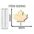 thumbnail image 2 of Unfinished Wood Canadian Maple Leaf Shape - Leaves - Craft - up to 46" DIY 46" / 1/2", 2 of 3