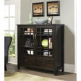 thumbnail image 5 of Atlin Designs Solid Pine Dark Chestnut Brown Storage Cabinet Rectangular Adjustable Shelves 46"H Unassembled, 5 of 5