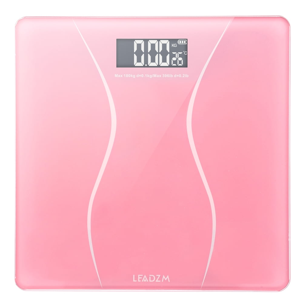 VisionTechShop S Body High Precision Ultra Wide Digital Body Weight  Bathroom Scale up to 396lb/180kg, Super-Clear Large LED Display,Step-On