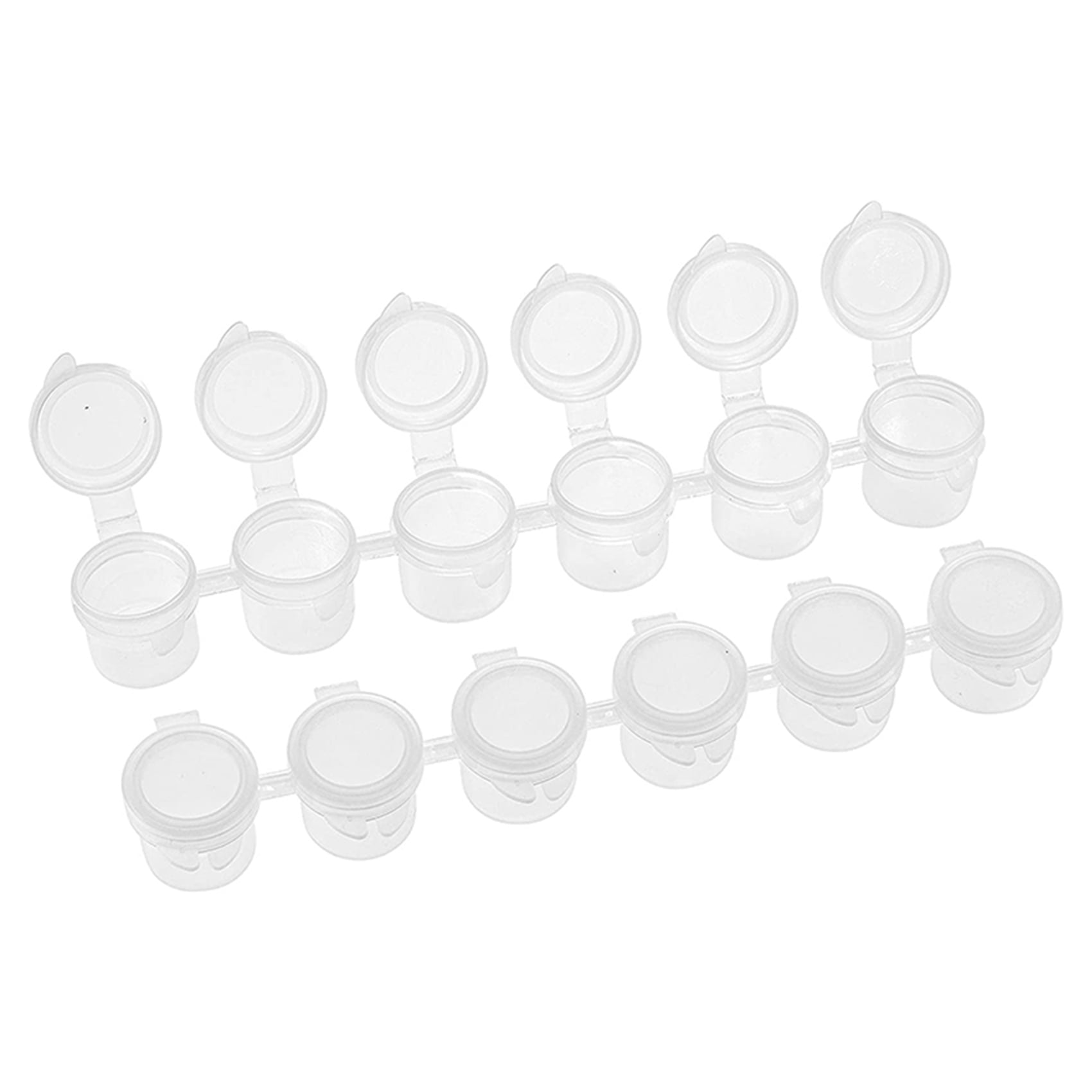 100 Strips 120 Pots 5Ml 6 Cups Mini Empty Paint Pot Pod Strips Paint Strips Arts and Crafts Plastic Storage Containers