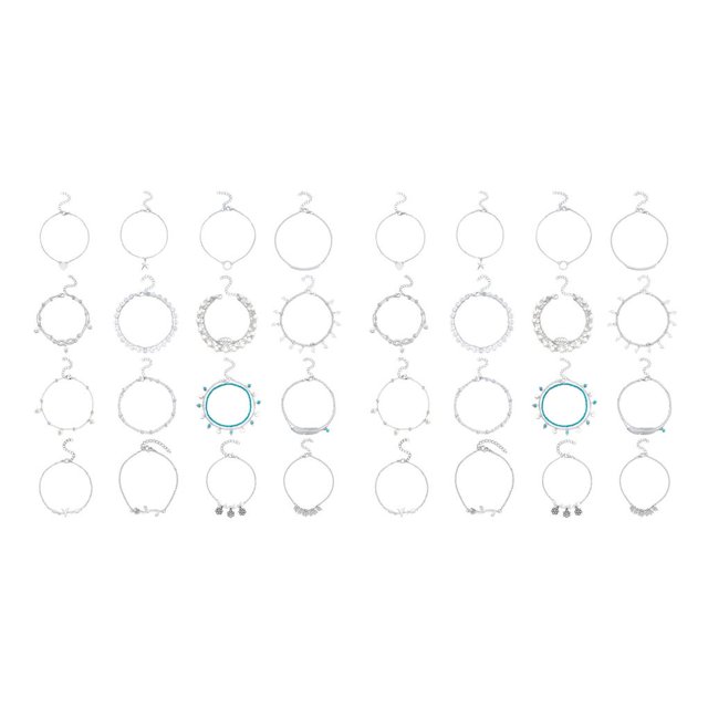 serony 12 Pieces Ankle Bracelets Creative Colour-fast Durable Comfortable Ankles Chains Exquisite Chic Girls Anklets for Dress Decor Type 4 Type 4 2Set