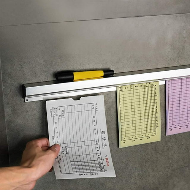 Estante para boletos montado en la pared, estante para cheques deslizantes de cocina, estante para colgar de facturas, soporte para cheques de , Los 40CM shamjiam Estante de boletos
