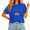 1-blue, variant on Cozymy Women's Vintage Distressed Sun Ray Cross Terracotta Easter Faith Graphic Short Sleeve T-Shirt Relaxed Fit Tees