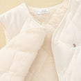 thumbnail image 5 of Gubotare Girls Fleece Vest Toddler Baby Boy Girl Fleece Vest Fuzzy Sleeveless Waistcoat Winter Plush Jacket Vest with Pockets 12 18 Months (White,12-18 Months), 5 of 7