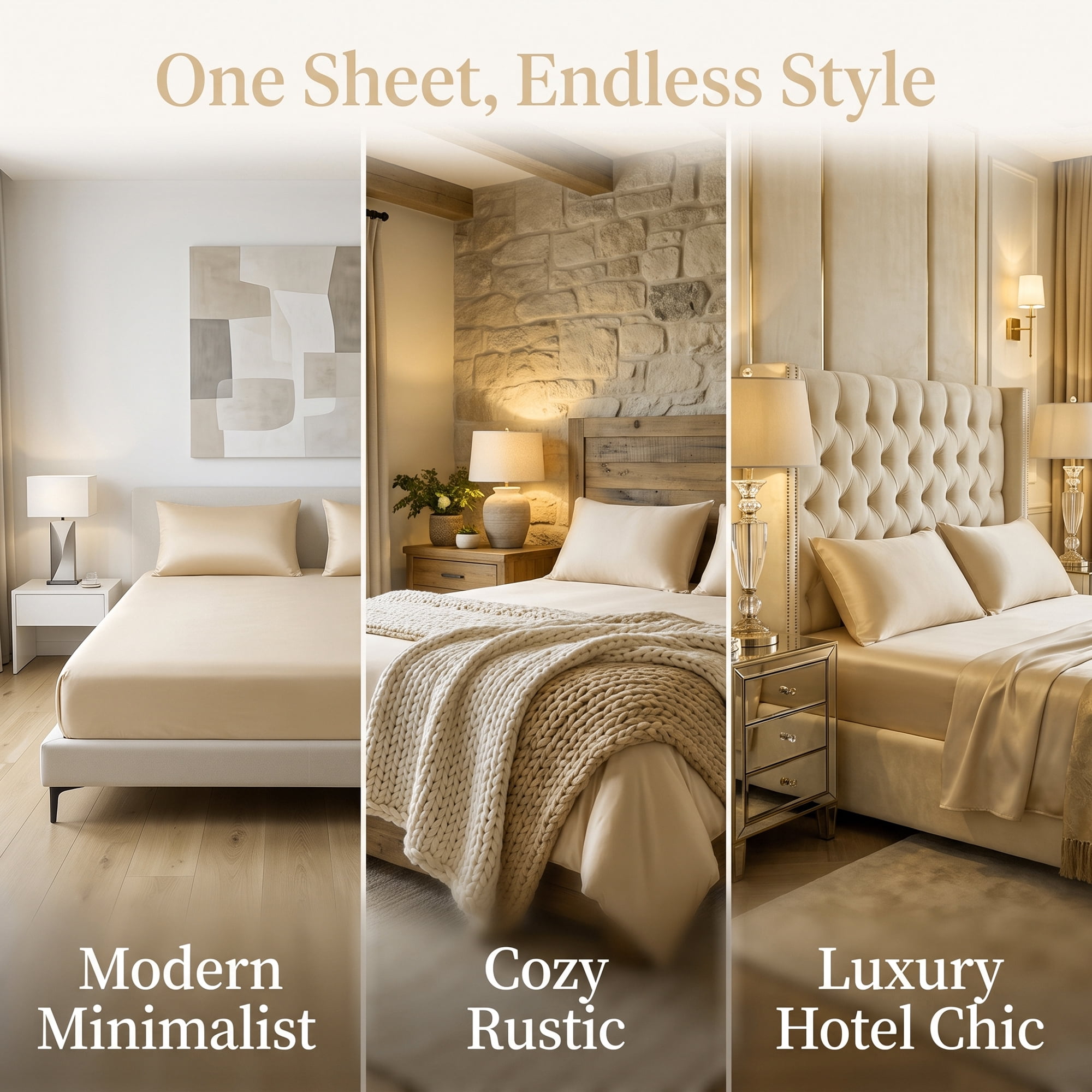 Unique Bargains Microfiber Bed Sheets Cooling for Comfortable Sleep 59.1"x78.7" Beige