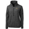 thumbnail image 2 of Women's Cutter & Buck Charcoal San Francisco 49ers Helmet Cascade Eco Sherpa Fleece Half-Zip Jacket, 2 of 3