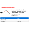 thumbnail image 2 of Engine Crankshaft Position Sensor Connector - Compatible with 1999 - 2000 Saab 9-3 2.0L 4-Cylinder, 2 of 2