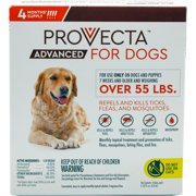 Provecta Advanced Flea Tick XL Dogs 55+ lbs 4-Month Topical Repels Mosquitoes