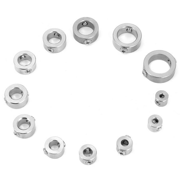 12pcs Lightweight Drill Depth Stop Bit Collar Set, High Quality Collar, for Carbon Steel Drills Drilling Limit