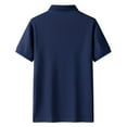 thumbnail image 5 of Mens Shirt Summer Short Sleeve Shirt Men Business Clothing Casual T Shirt Dark Blue L, 5 of 5