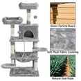thumbnail image 5 of Alden Design Cat Tree with Condo and Scratching Post Tower, Light Gray, 59", 5 of 14