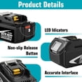 thumbnail image 4 of 4PACK 10.0Ah Battery Replacement for Makita 18V Battery 18 Volt BL1890B BL1860B BL1850B BL1840B BL1830B BL1815 Battery, 4 of 10