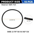 thumbnail image 2 of Uxcell Paquete de 10 Juntas Tóricas de Goma Nitrílica, Gaskets de Sellado AS568 55.25mm ID 2.62mm de Ancho para Filtro de Agua, Compatible con Maquinaria Automotriz y Plomería, Negro, 2 of 6