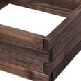 thumbnail image 2 of Resenkos Square Stable Durable Frame Spacious Space Raised Garden Bed Flower Vegetable Seed Planter, Wood, Brown, 2 of 9