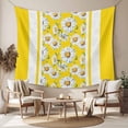 thumbnail image 2 of Yellow Daisy Large Tapestry for Bedroom Wall Hanging Tapestry, Farmhouse Floral Yellow Striped Ceiling Backdrop Tapestries Poster Blanket Wall Decor for Teens Room Living Room Dorm 100" x 59", 2 of 8