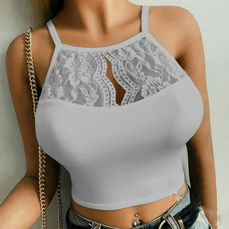 

SELONE Lingerie Tops for Women Corset Tops Lace Bottoms Sleeveless Cut Out Tube Top Beauty Back Wrap Bottoming Vest Hollow Bra Y2k Camisole for Valentines Day Anniversary Wedding Honeymoon Gray XL