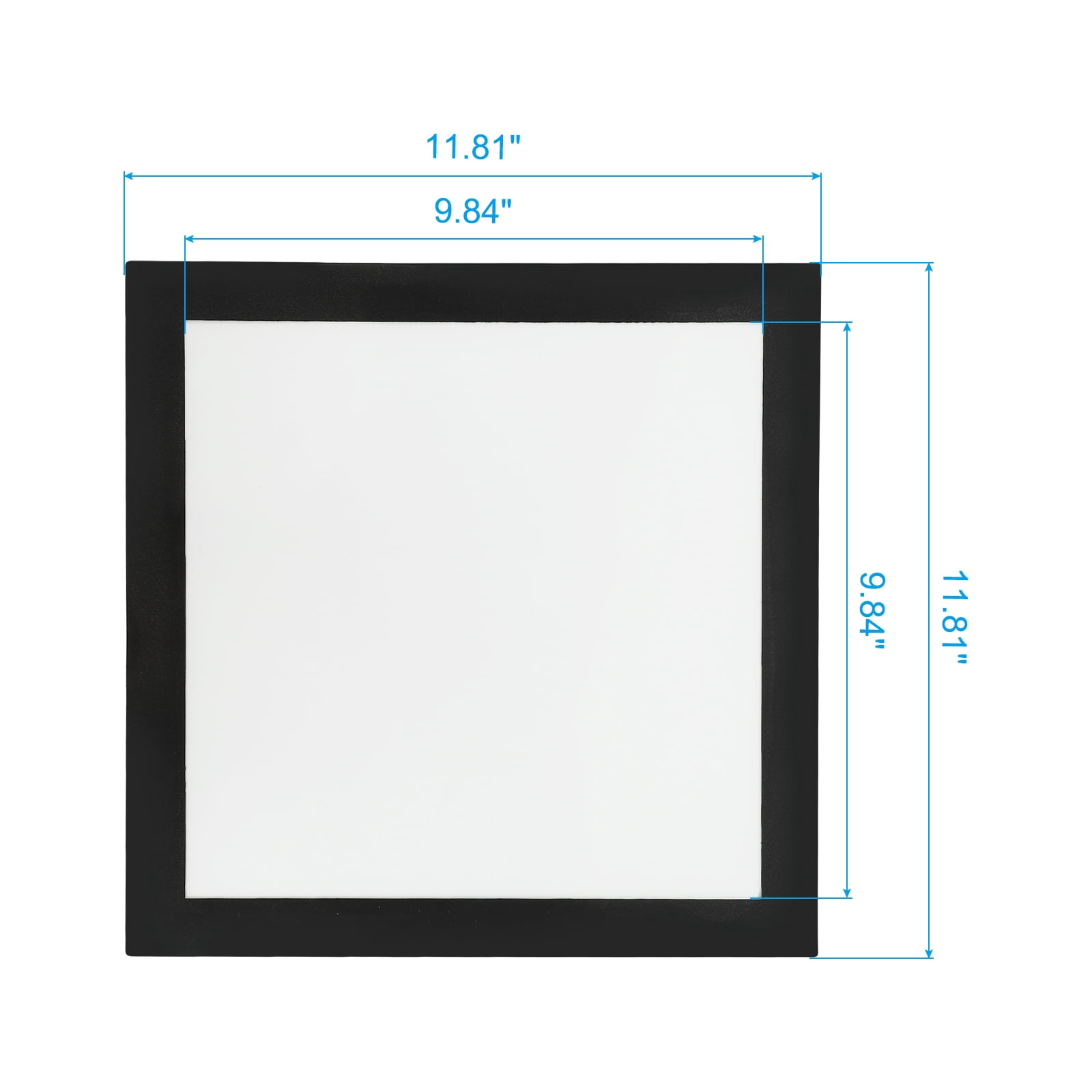 Uxcell 11.81" x 11.81" Diamond Paintings Frames, 2Pcs Diamond Art Frames Magnetic Picture Frame Self Adhesive for Refrigerator, Black