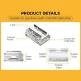 thumbnail image 5 of 20 Pack LED Strip Connectors, for 8mm 2-Pin COB/SMD 2835/3528 LED Strips Traight,Corner, Strip-to-Strip Strip-to-Wire, 5 of 9