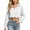 White, variant on Women Cropped Long Sleeve Sweatshirts Lapel Long Sleeve Quarter Zip Bubble Hem Casual Classic Pullover Tops