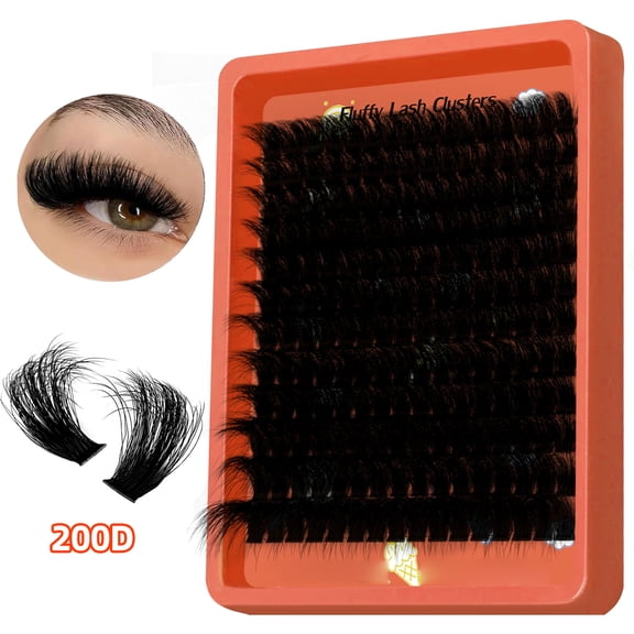 RAGUPEL Volume Lash Clusters 300D Thick Lash Extensions 16-25Mm Long Lashes Cluster Easy to Apply D Curve Bold Fluff False Eyelashes for Dramatic Makeup Soft Wispy Eyelash Reusable by