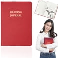 thumbnail image 3 of PU Leather Reading Journal Planner Notebook, Daily Notepad For Book Lovers, 176 Pages Assorted Colors (Red, 21*14.8), 3 of 7
