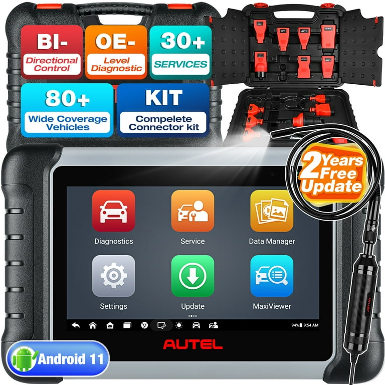 Autel MaxiPro MP808S Kit Automotive Diagnostic Scan Tool with  Bi-directional Control and Full Set Conneter,Upgraded Ver. of MP808/MP808K